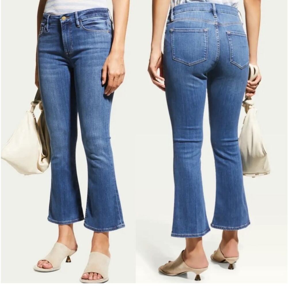 FRAME Le Crop Mini Boot Jean in Poe Wash